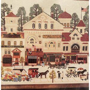 Vintage 1980 Victoria Street Crewel By Dimensions 20 X 16 USA Made